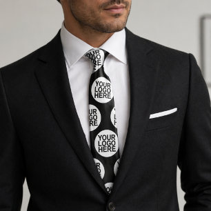 Corbata de cuello de doble cara empresarial   Logo