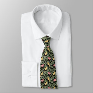 Corbata de cuello de estampado botánico