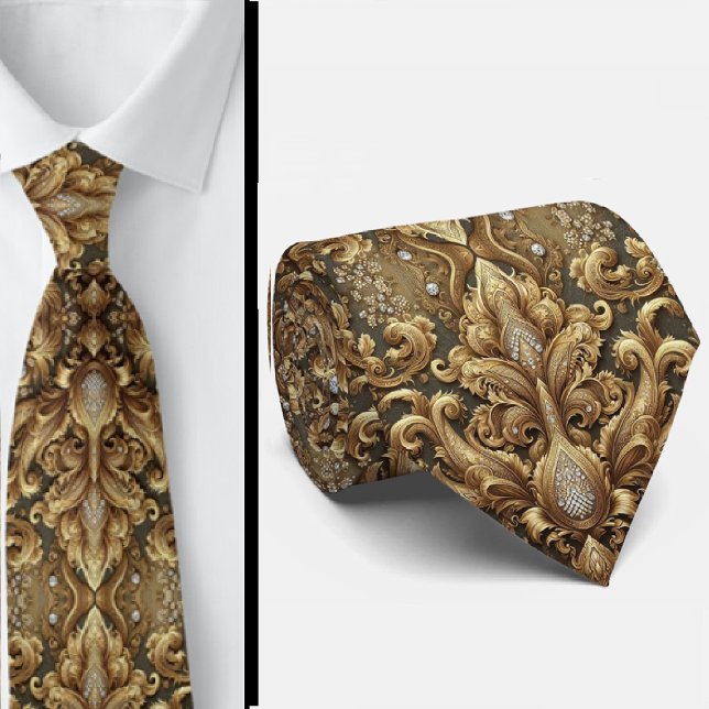 Corbata de cuello de estilo 3D con estampado de ca (Subido por el creador)