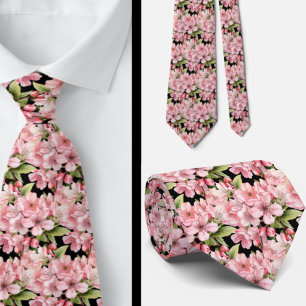 Corbata de cuello de flor de cerezo japonesa