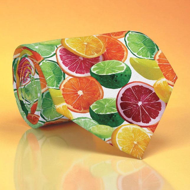 Corbata de cuello de fruta cítrica de verano estac (Subido por el creador)