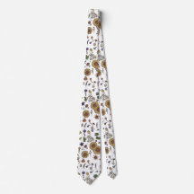 Corbata de cuello de girasol blanco