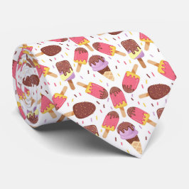 corbata de cuello de helado de baldosas divertidas