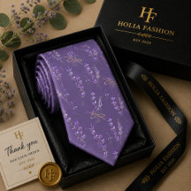Corbata de cuello de lavanda púrpura