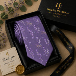 Corbata de cuello de lavanda púrpura