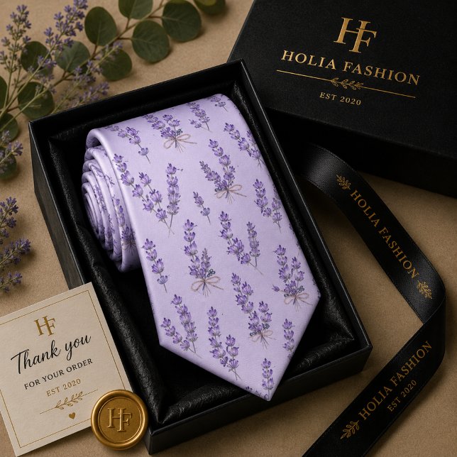 Corbata de cuello de lavanda púrpura (Subido por el creador)