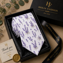Corbata de cuello de lavanda púrpura
