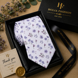 Corbata de cuello de lavanda púrpura Cottagecore