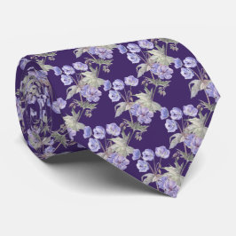 Corbata de cuello de lavanda púrpura floral