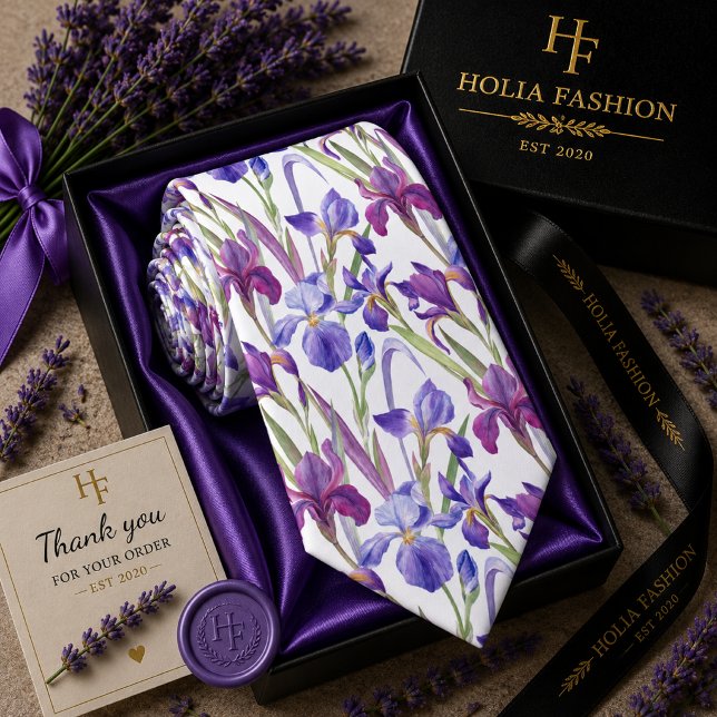 Corbata de cuello de lavanda púrpura floral (Subido por el creador)