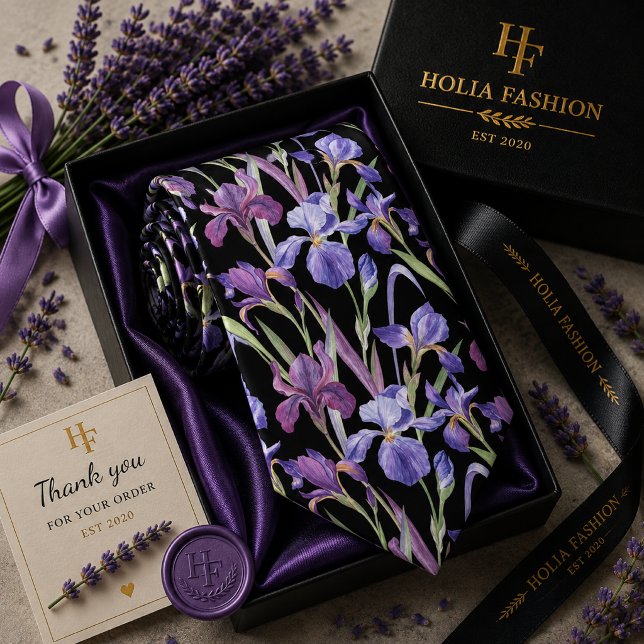 Corbata de cuello de lavanda púrpura floral (Subido por el creador)