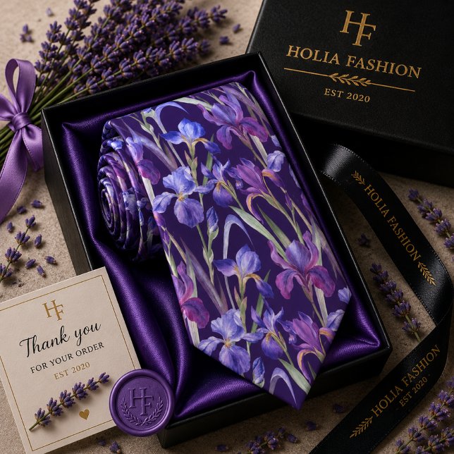 Corbata de cuello de lavanda púrpura floral (Subido por el creador)