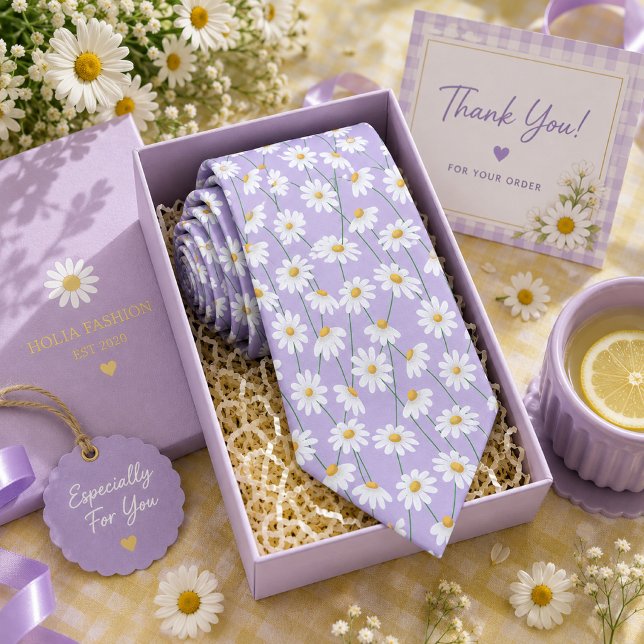 Corbata de cuello de lavanda púrpura floral (Subido por el creador)
