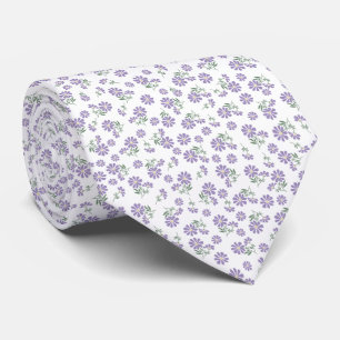 Corbata de cuello de lavanda púrpura floral