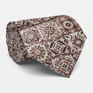 Corbata de cuello de lujo burgundy marroquí