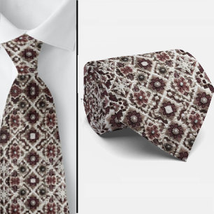 Corbata de cuello de lujo burgundy marroquí