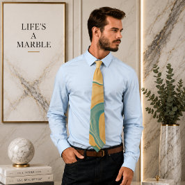 Corbata de cuello de mármol beige de remolino flui