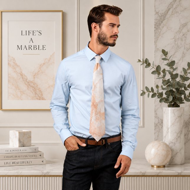 Corbata de cuello de mármol rosa claro con remolin (Subido por el creador)