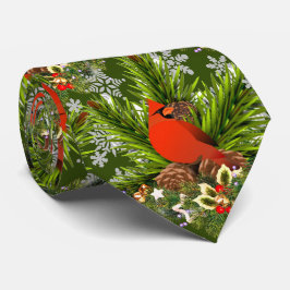 Corbata de cuello de pájaro cardenal vegetación de