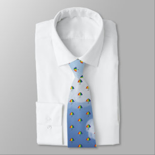 Corbata de cuello de paraguas arcoíris