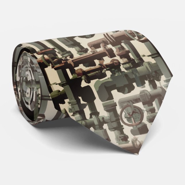 corbata de cuello de patrón de tuberías de agua di (Enrollado)