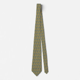 Corbata de cuello de pez medieval azul