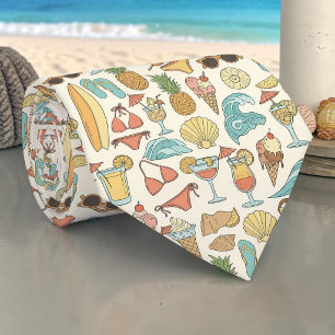 Corbata de cuello de playa de verano estacional