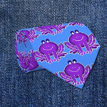 corbata de cuello de rana púrpura brillante<br><div class="desc">Una alegre rana morada en un diseño caprichoso. Humor puro y ropa divertida. Esta rana sonriente puede ser una metáfora de su propio ingenio interior y encanto. También se trata de la conservación de la naturaleza y la protección de la vida silvestre. Una excelente corbata para cualquiera que desee animar...</div>