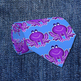 corbata de cuello de rana púrpura brillante