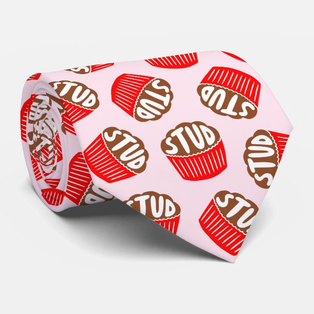 Corbata de cuello de San Valentín rosa y rojo (Enrollado)