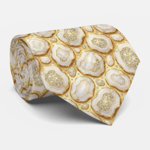 Corbata de cuello de seda de lujo falsa Blanco +