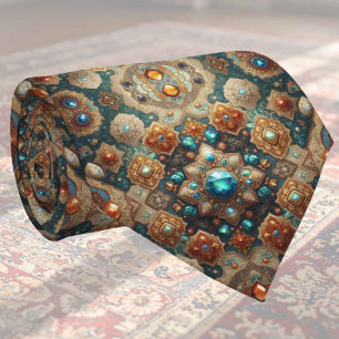 Corbata de cuello de seda falsa de lujo estilo per