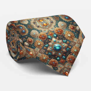 Corbata de cuello de seda falsa de lujo estilo per
