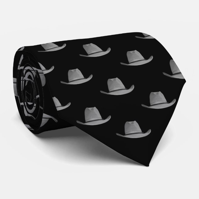 Corbata de cuello de sombrero gris de vaquero de r (Enrollado)