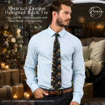 Corbata de cuello diseñada personalizada abstracta