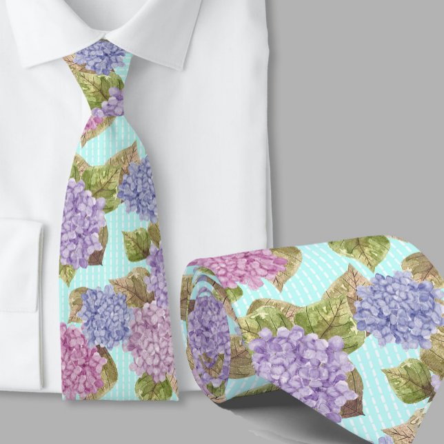 Corbata de cuello floral de acuarela Hydrangeas az (Subido por el creador)