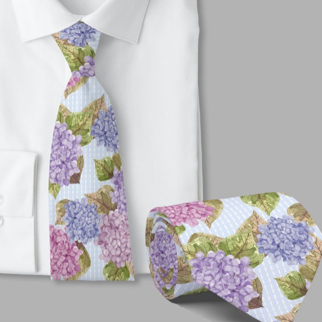 Corbata de cuello floral de acuarela Hydrangeas az (Subido por el creador)