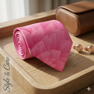 Corbata de cuello floral rosa encantadora con deta