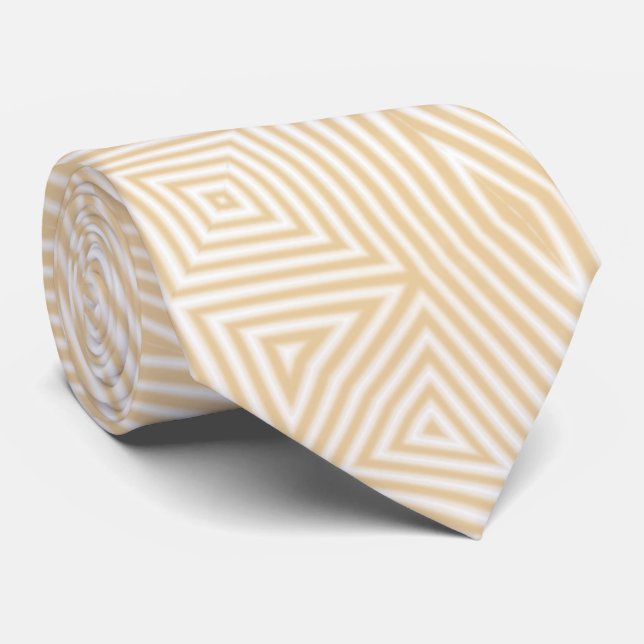 CORBATA DE CUELLO MODERNA MARRÓN CREMOSA Rmdesignf (Enrollado)