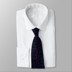 Corbata de cuello mosaico negro púrpura