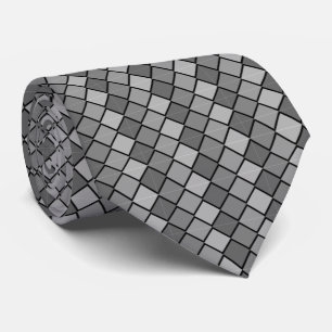 Corbata de cuello negro, gris y dorado