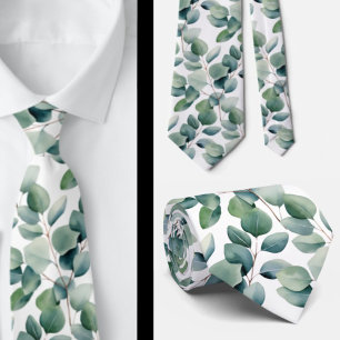 Corbata de cuello para boda de eucalipto