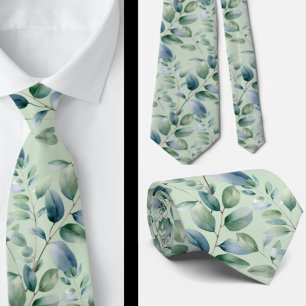 Corbata de cuello para boda de eucalipto