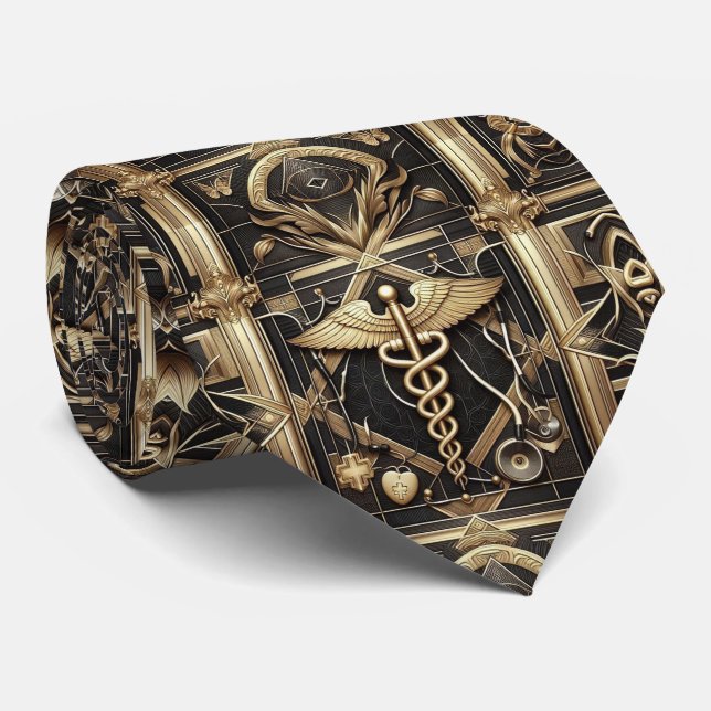Corbata de cuello para médico | Corbata para profe (Enrollado)
