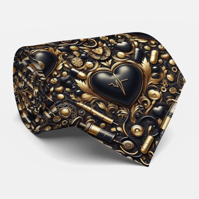 Corbata de cuello para médico | Corbata para profe (Enrollado)