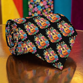 Corbata de cuello personalizado de guitarra de mús