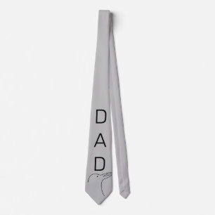 Corbata de cuello regalo para papá de arte de líne