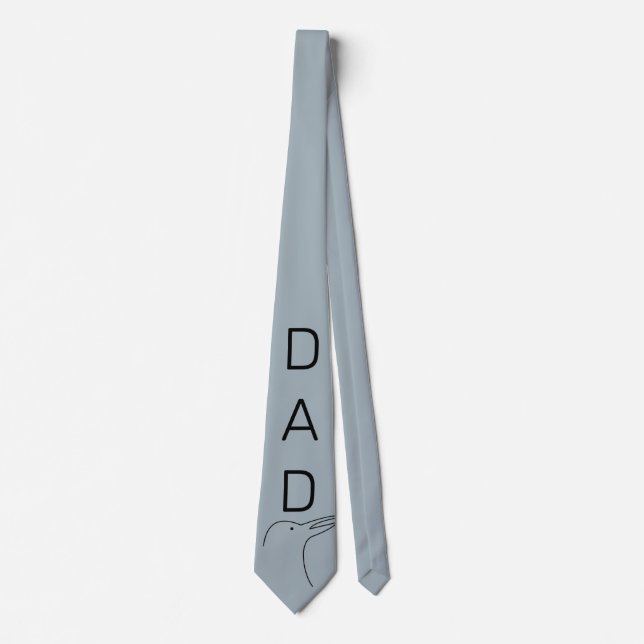 Corbata de cuello regalo para papá de arte de líne (Anverso)