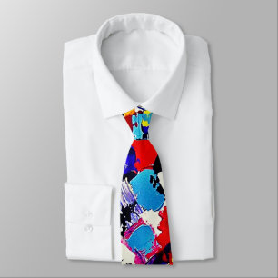 Corbata de cuello Tendy con estampado abstracto ar