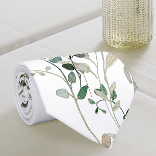 Corbata de cuello verde acuarela